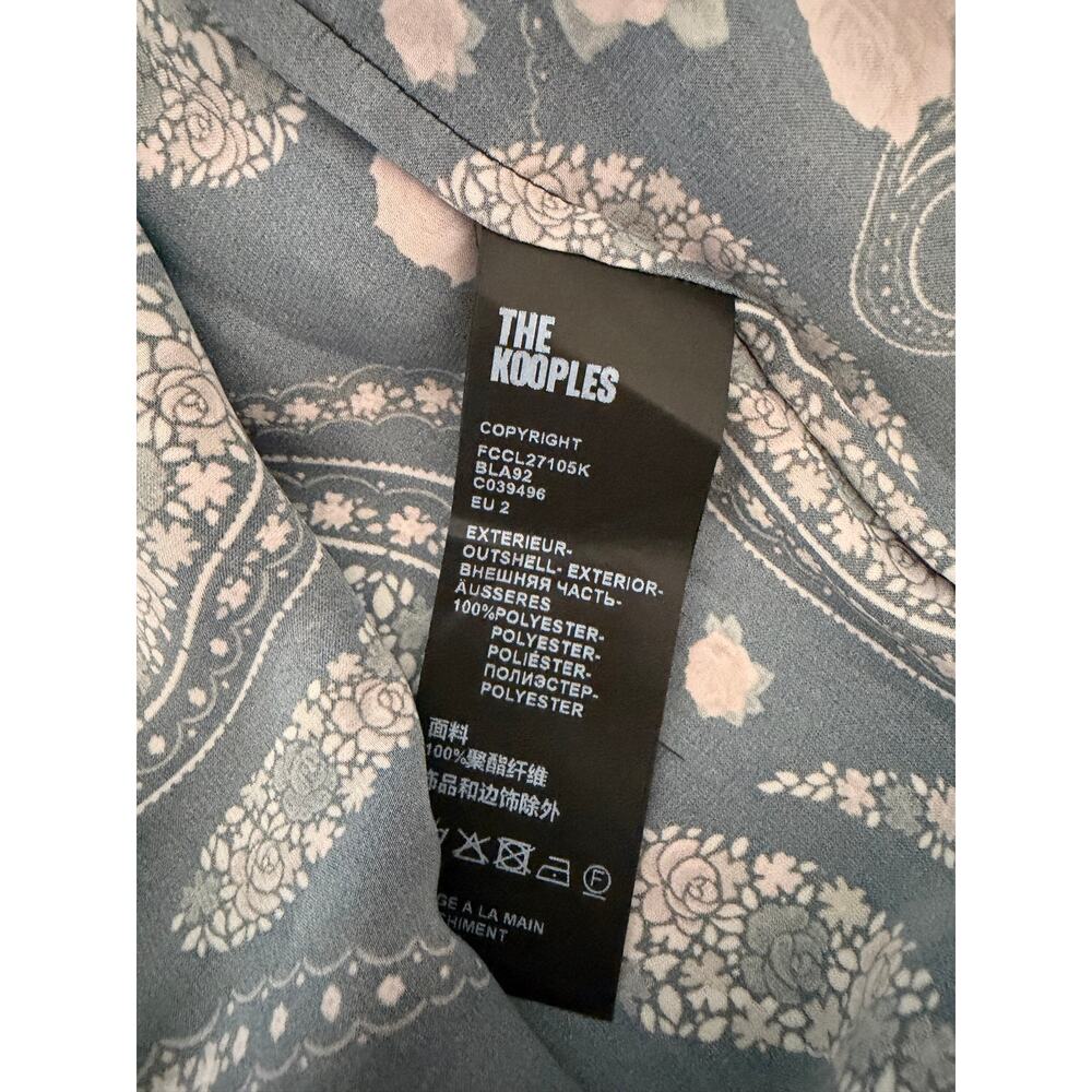 New the Kooples paisley flowers floral black blouse size 2 M - Picture 7 of 7